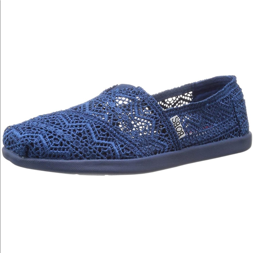 BOBS from Skechers Women's Bobs World Slip-on Flat - Navy Dreamcatcher